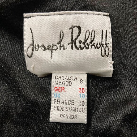 JOSEPH RIBKOFF Black sleeveless cowl neck tiered a-line dress ~ SMALL goth dress - Picture 2 of 15